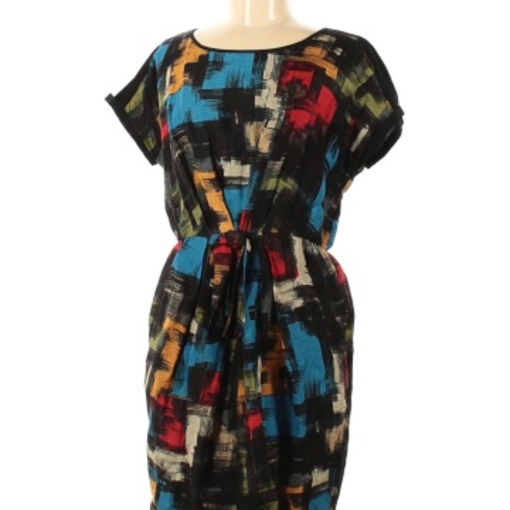 Cynthia Steffe Black Abstract Dress Size 10